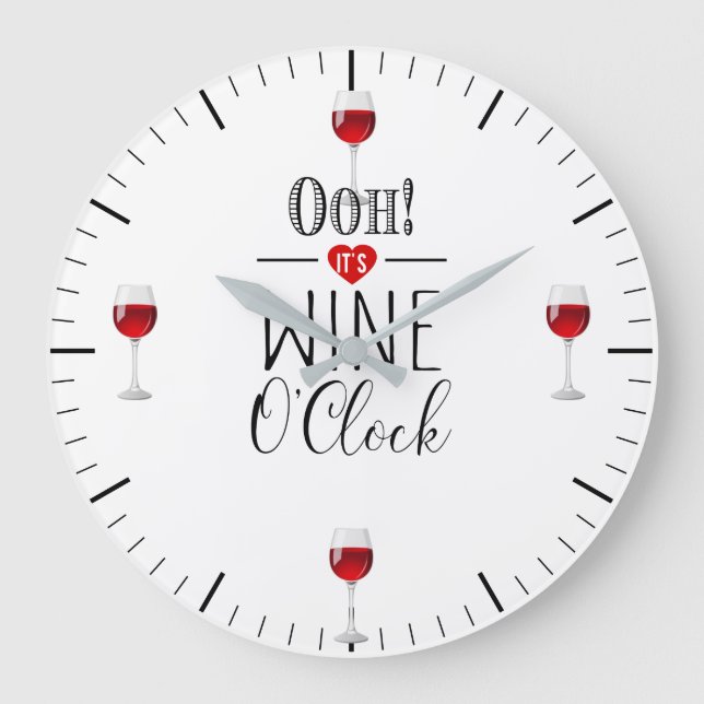 It's Wine o'clock bar clock (Front)