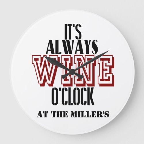 Its Wine oclock bar clock
