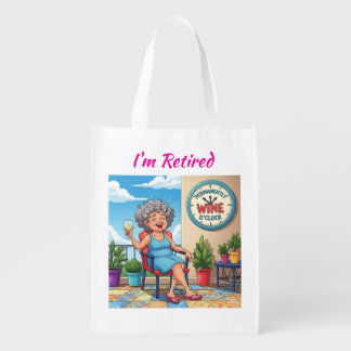 It's Wine O'Clock Grocery Bag