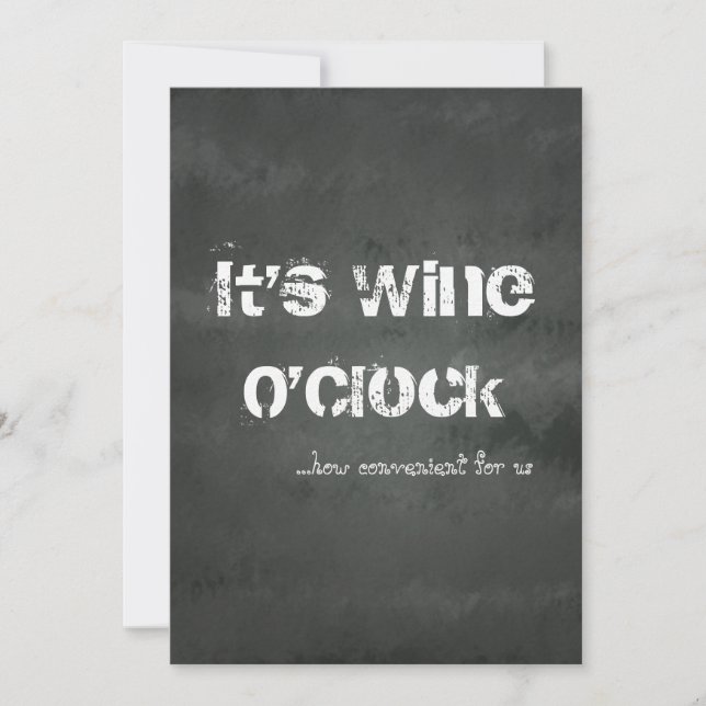 It's Wine O'Clock Invitation (Front)