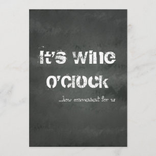 It's Wine O'Clock Invitation