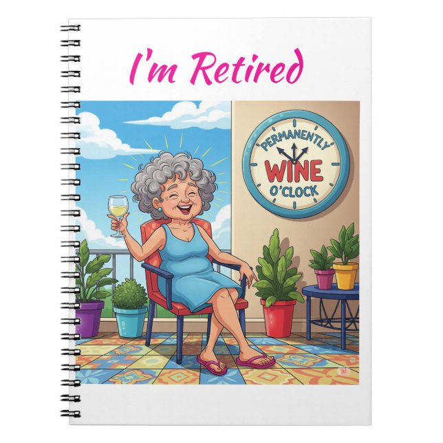 It's Wine O'Clock Notebook (Front)
