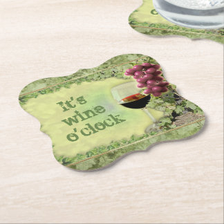 It's Wine O'Clock Paper Coaster