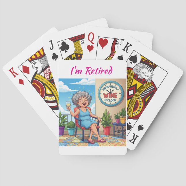 It's Wine O'Clock Poker Cards (Back)