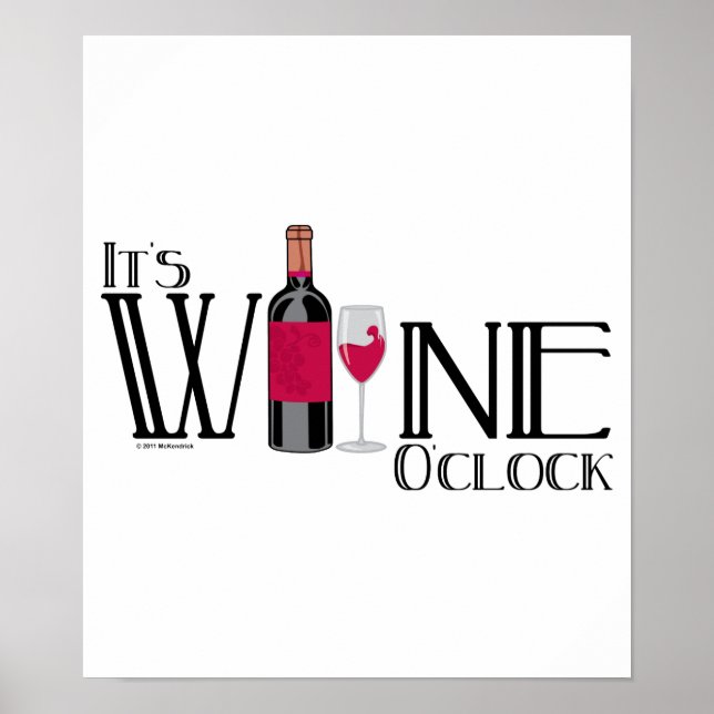 It's Wine O'clock Poster (Front)