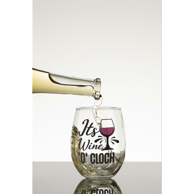 It's Wine O'Clock Wine Glass Set (Creator Uploaded)