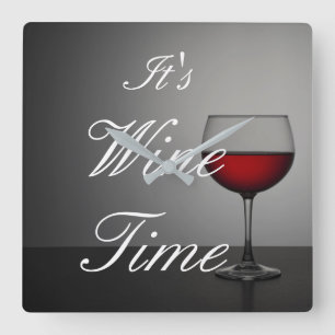 It's Wine Time Wall Clock