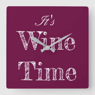 It's Wine Time Wall Clock