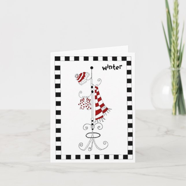 It's Winter Letterpress Thank You Card (Front)
