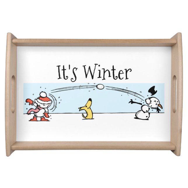 It's Winter  Serving Tray (Front)