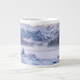 "Its Winter!" Snowy Mountain Giant Coffee Mug