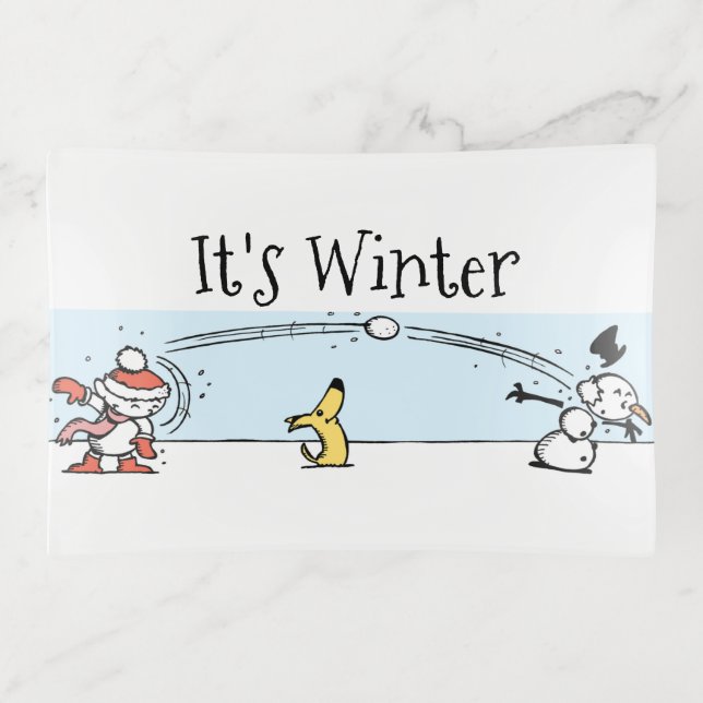 It's Winter  Trinket Tray (Front)