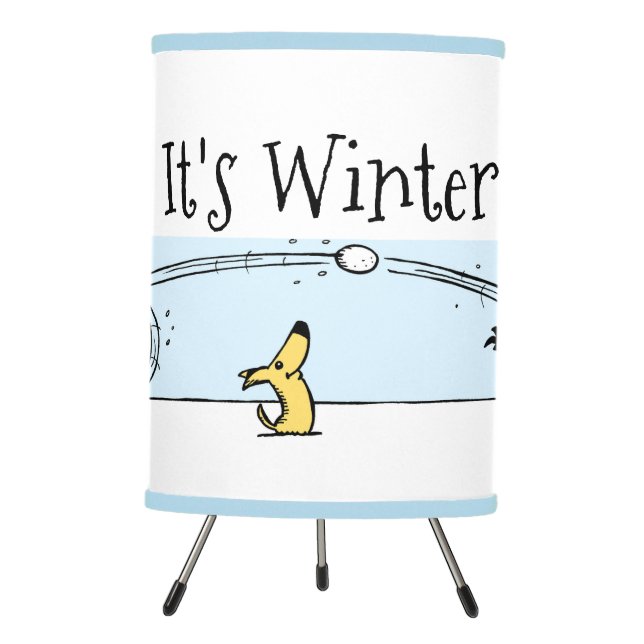 It's Winter  Tripod Lamp (Front)