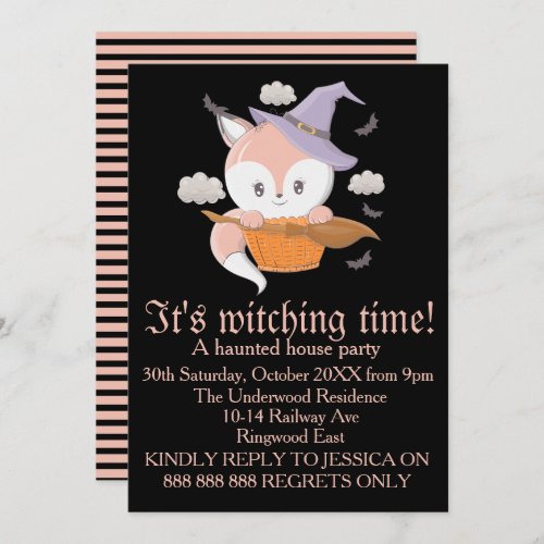 ITS WITCHING TIME HALLOWEEN PARTY INVITATION