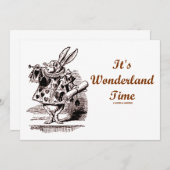 It's Wonderland Time White Rabbit With Trumpet (Front/Back)