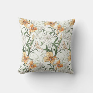 It's Written in the Leaves, Orange Tiger Lilies Throw Pillow