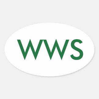 It's WWS, or (WA WA Segowea!) Oval Sticker