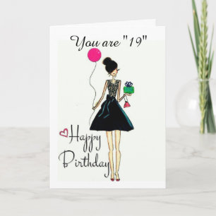 **IT'S YOUR **19th** BIRTHDAY!!!!** BIRTHDAY Card
