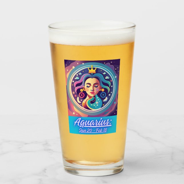 It's Your Birthday - Aquarius: Jan 20 - Feb 18 Glass (Front Filled)