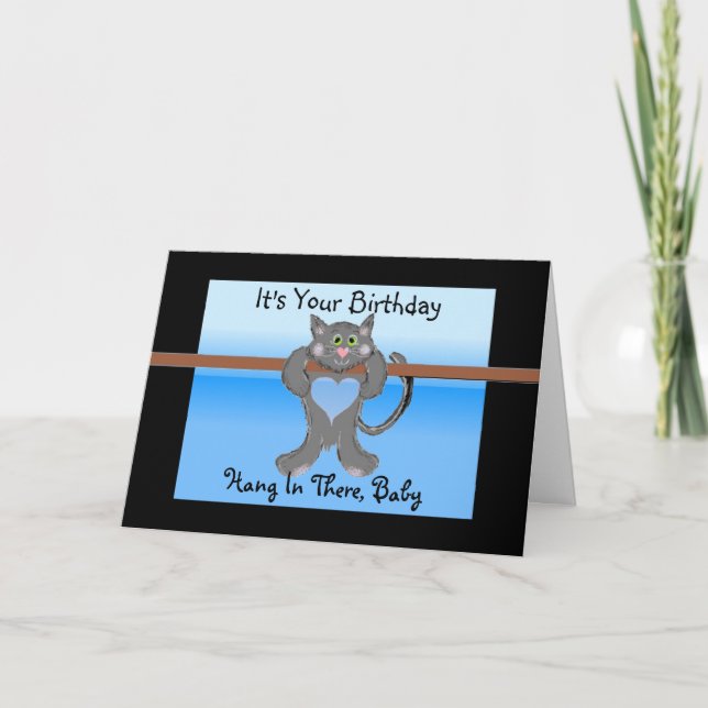 It's Your Birthday Funny Cat Card (Front)