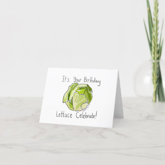 It's Your Birthday Lettuce Celebrate - Horizontal Thank You Card