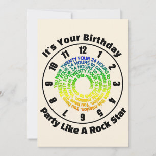 It's Your Birthday Party Like A Rock Star Holiday Card