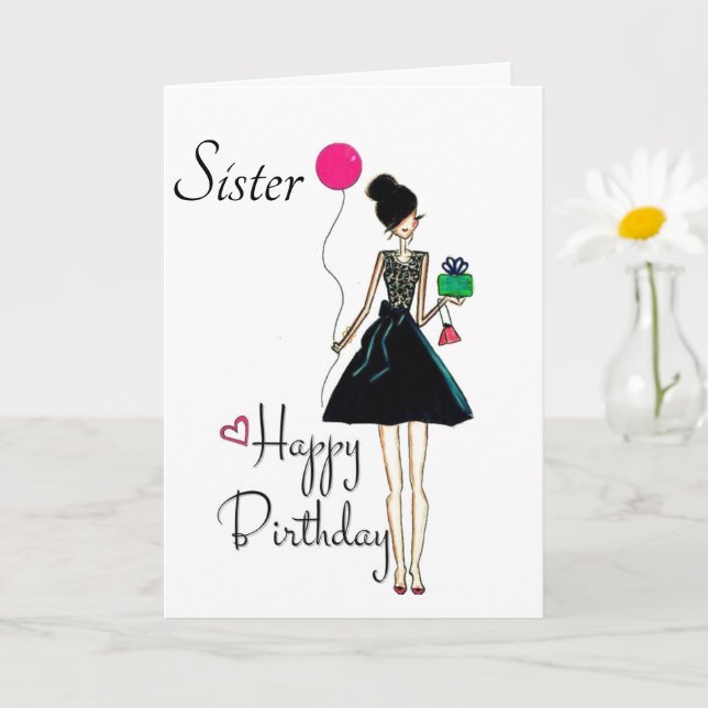 IT'S YOUR BIRTHDAY **SISTER** LOVE YOU!!! CARD (Small Plant)