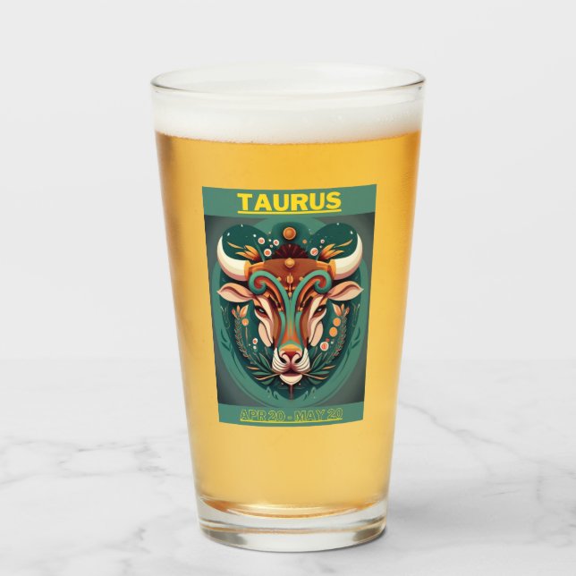It's Your Birthday -Taurus: Apr 20 - May 20 Glass (Front Filled)