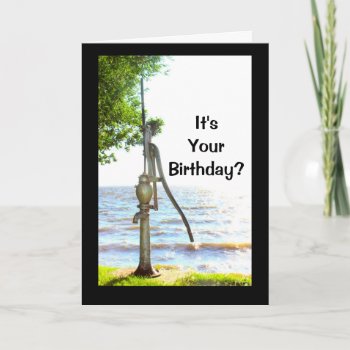 It's Your Birthday? You Must Be So Pumped! Card by MortOriginals at Zazzle