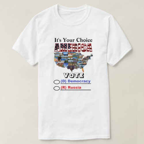 Its Your Choice AMERICA VOTE D Democracy or T_Shirt
