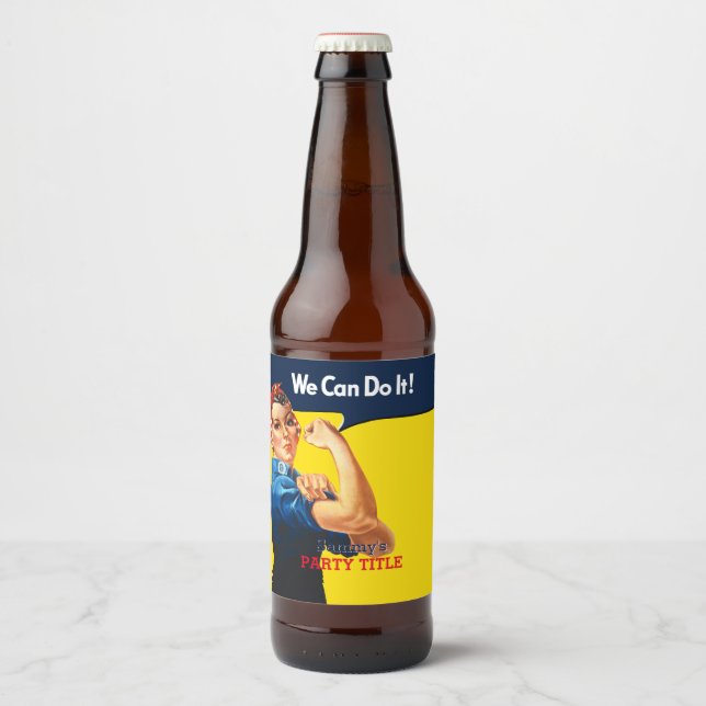 It's Your Custom Rosie Party Personalize This Beer Bottle Label (Front)