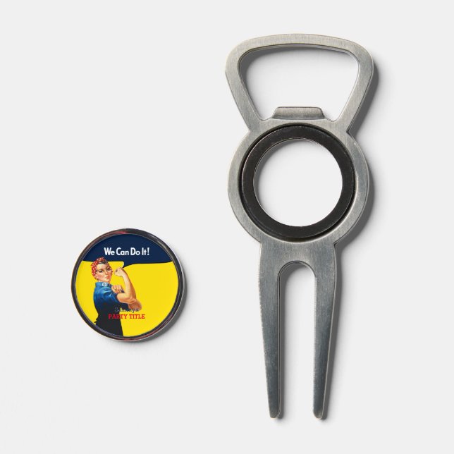 It's Your Custom Rosie Party Personalize This Divot Tool (Front (Open))