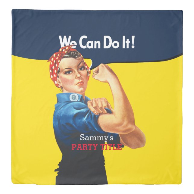 It's Your Custom Rosie Party Personalize This Duvet Cover (Front)