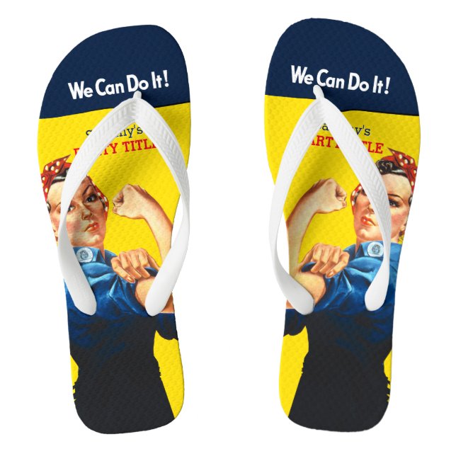 It's Your Custom Rosie Party Personalize This Flip Flops (Footbed)