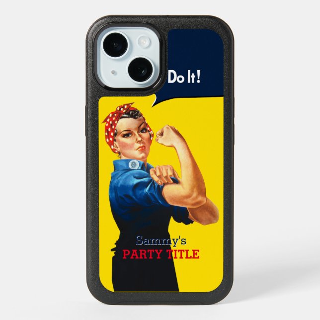 It's Your Custom Rosie Party Personalize This iPhone 15 Case (Back)