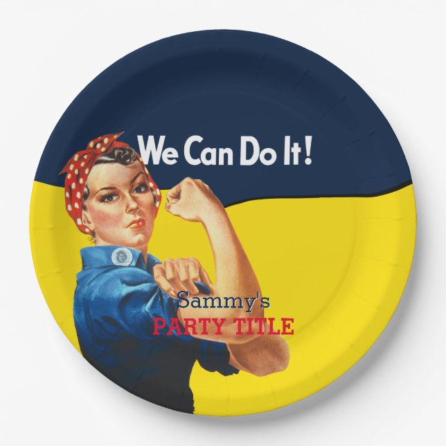 It's Your Custom Rosie Party Personalize This Paper Plates (Front)