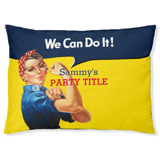 It's Your Custom Rosie Party Personalize This Pet Bed (Front)