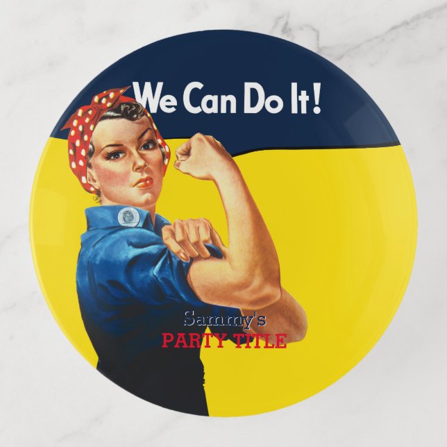 It's Your Custom Rosie Party Personalize This Trinket Tray (Front)