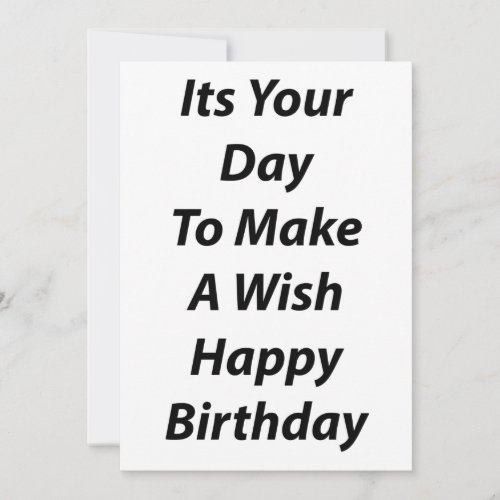 Its Your Day To Make A Wish Happy Birthday Invitation