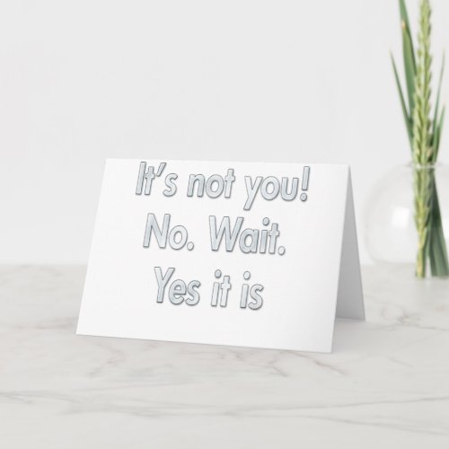 Its Your Fault  Divorce  Breakup Holiday Card