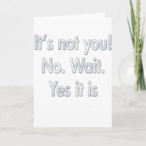 Its Your Fault  Divorce  Breakup Holiday Card