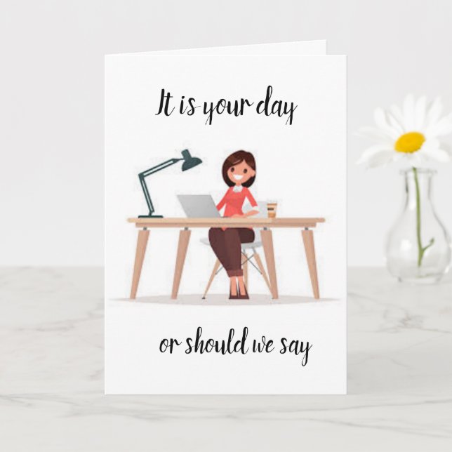 IT'S YOUR LAST DAY! HAPPY **RETIREMENT** CARD (Small Plant)