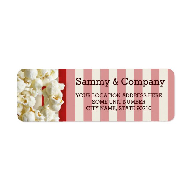 It's Your Party Personalized Popcorn Style Label (Front)