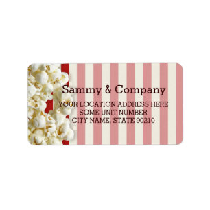 It's Your Party Personalized Popcorn Style Label