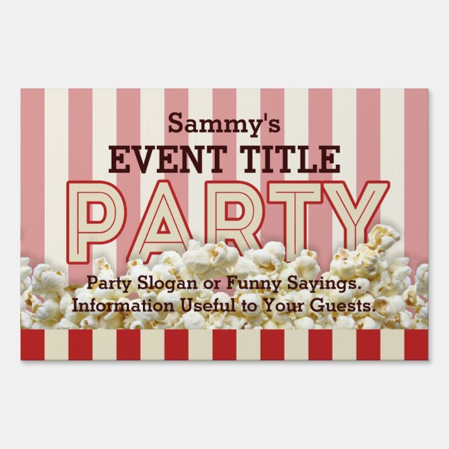 It's Your Party Signage Personalize This! (Front)