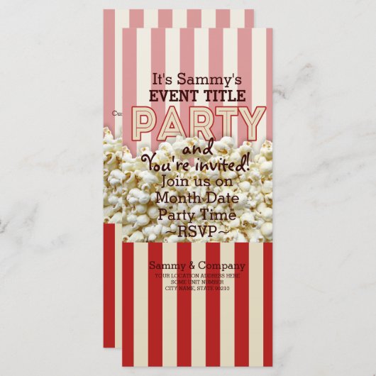 It's Your Personalized Party Supply. (Front/Back)