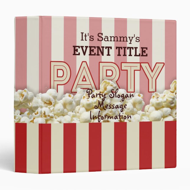 It's Your Personalized Party Supply. Binder (Front/Spine)