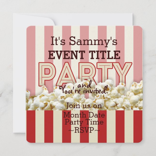 It's Your Personalized Party Supply. Invitation (Front)