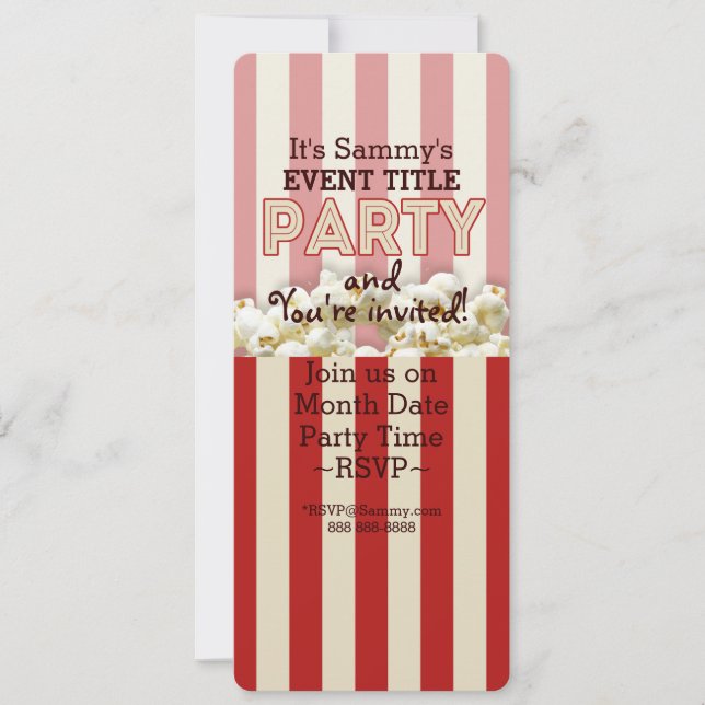 It's Your Personalized Party Supply. Invitation (Front)