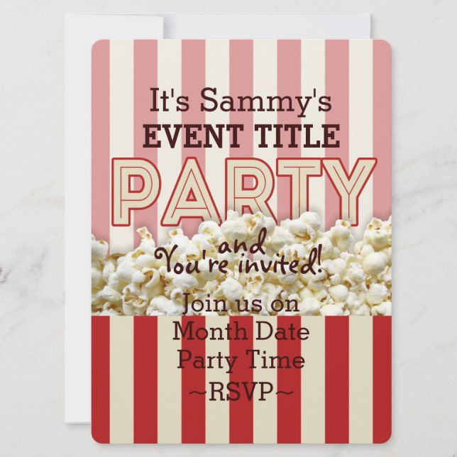 It's Your Personalized Party Supply. Invitation (Front)